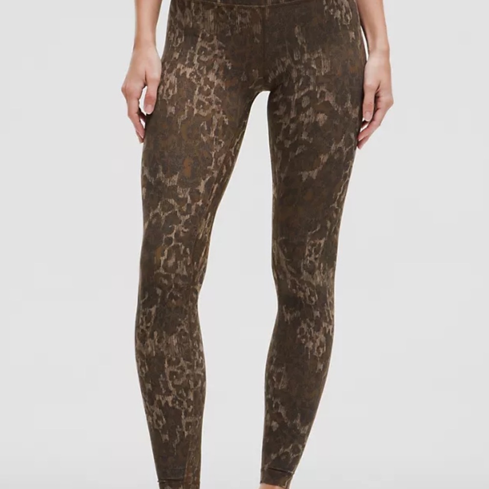 Lululemon Athletica Brown Leopard Print Leggings